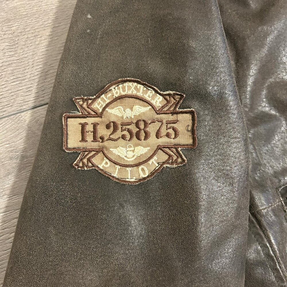 M - Vintage Hi-Buxter Commando Leather Bomber Jacket - by LeMercier - Picture 4 of 10